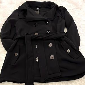 Miss Lili Black Lightweight Pea Coat